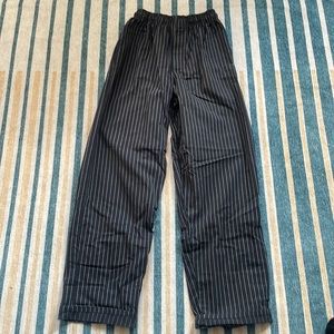 Elastic waist striped pants